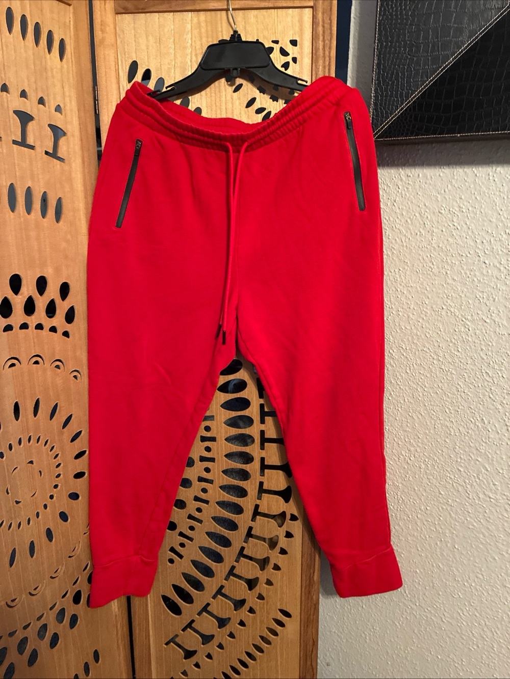 Women Red Jogger Sweatpants